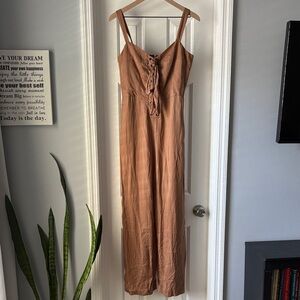 BCBGMaxAzria Camel Jumpsuit